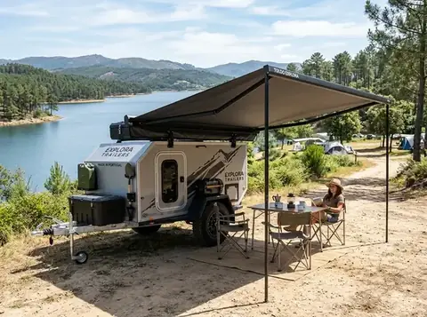 Toldo sob medida para reboques e trailers